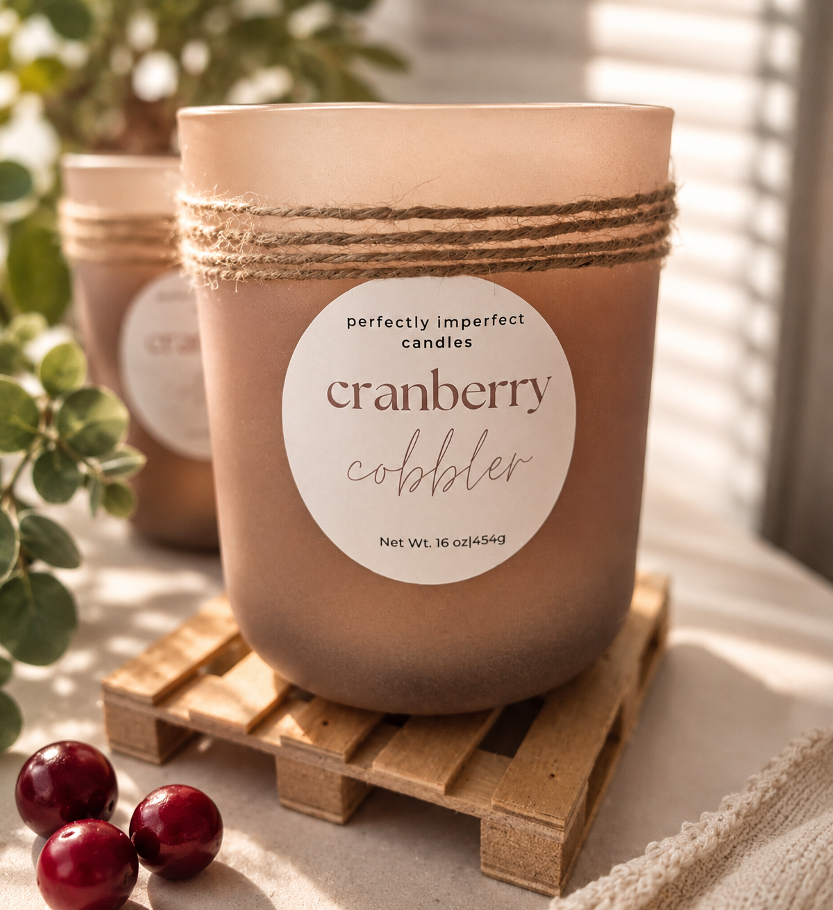 CRANBERRY COBBLER - WICKLESS 16 OZ *MADE FOR CANDLE WARMERS*