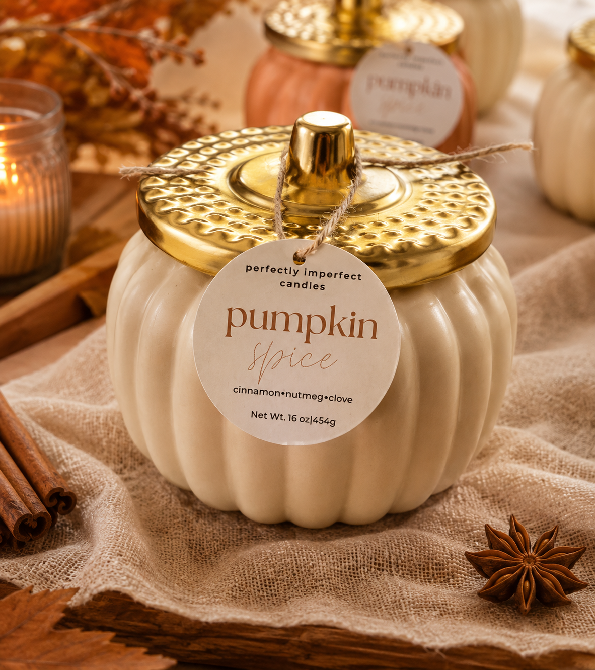 PUMPKIN SPICE - WICKLESS 16 OZ - *MADE FOR CANDLE WARMERS*
